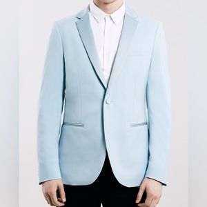 Topmen Premium Light Blue Tuxedo Skinny Fit Blazer